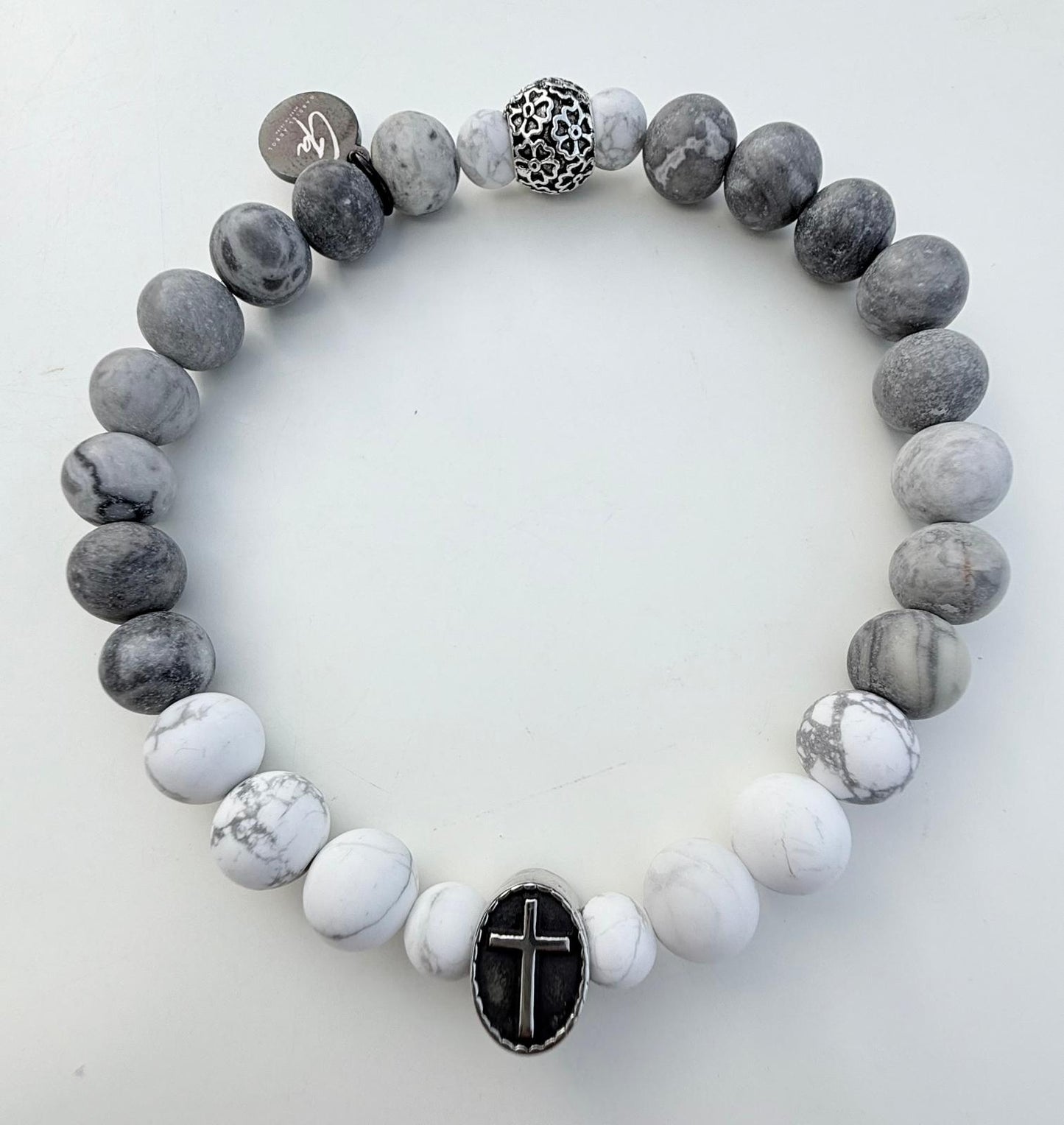 Pulsera gamadeinibiza cruz blanca