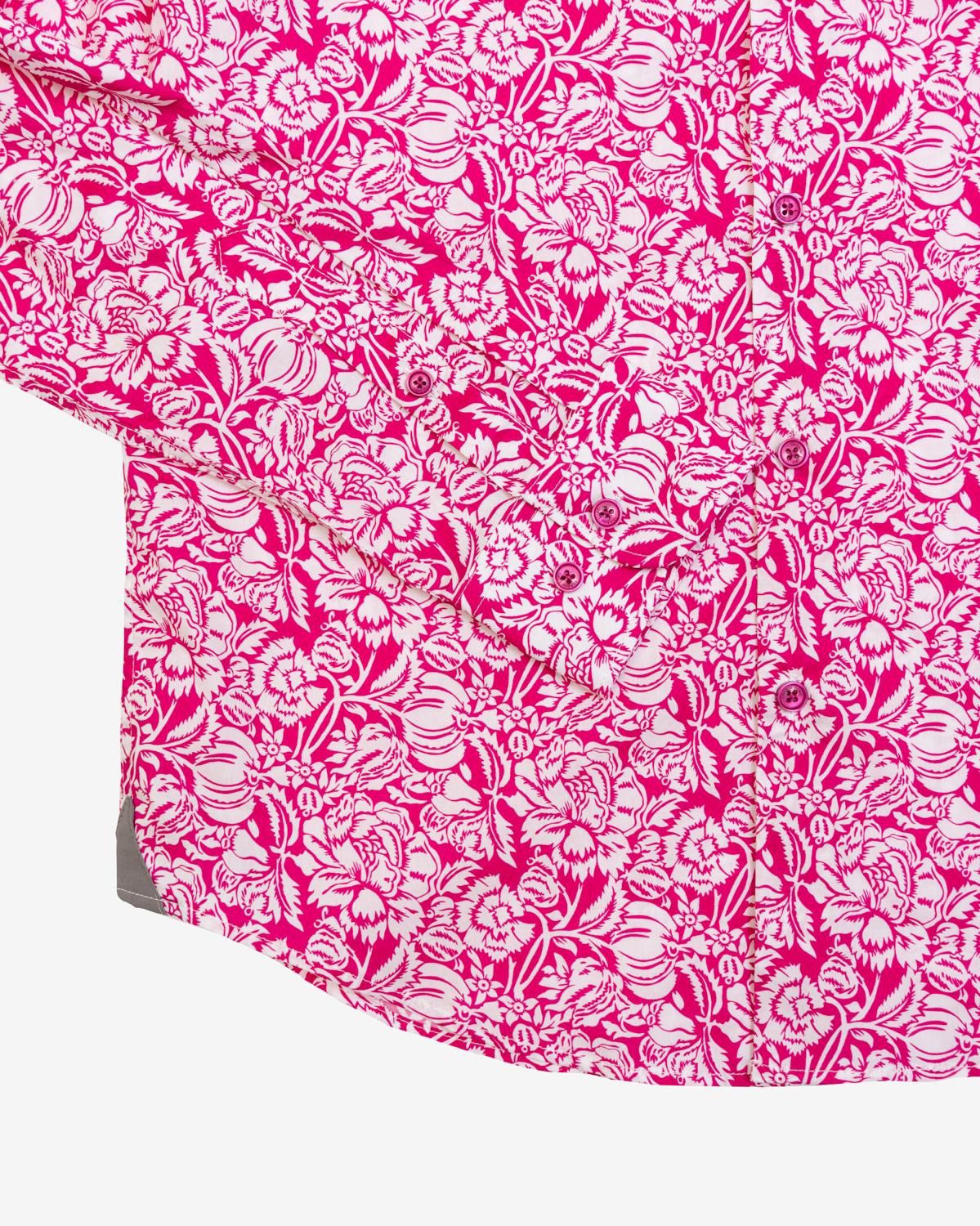 Camisa fucsia flores Gianni Lupo