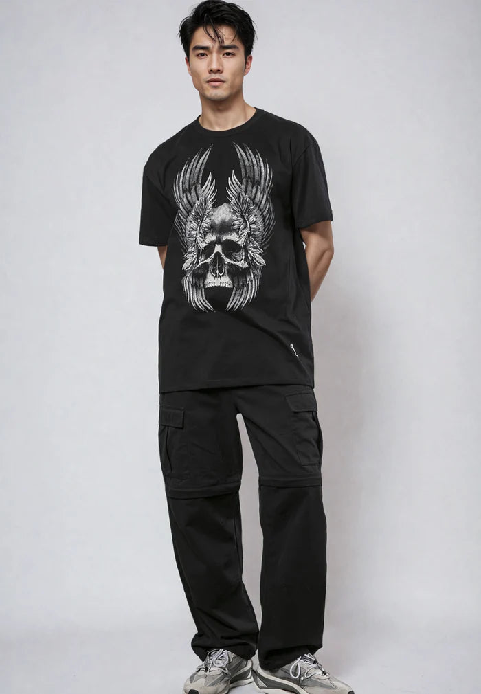 Camiseta Religion wings skull
