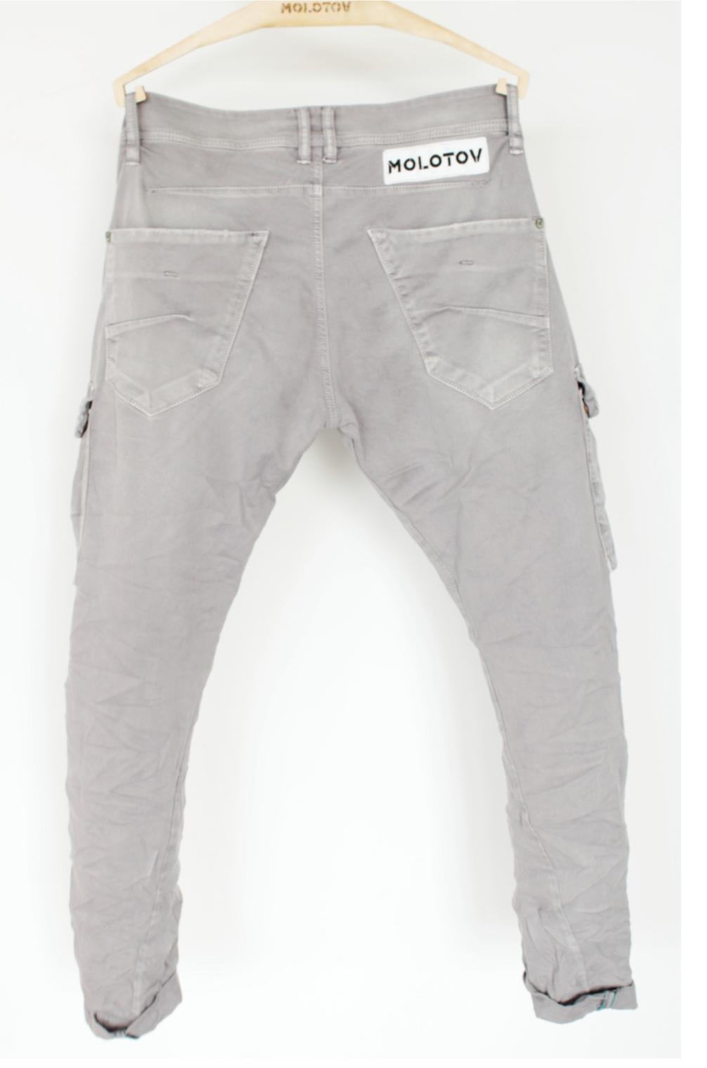 Pantalón cargo MOLOTOV light grey