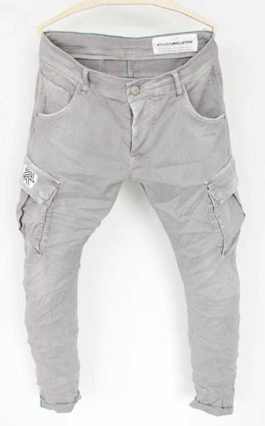 Pantalón cargo MOLOTOV light grey