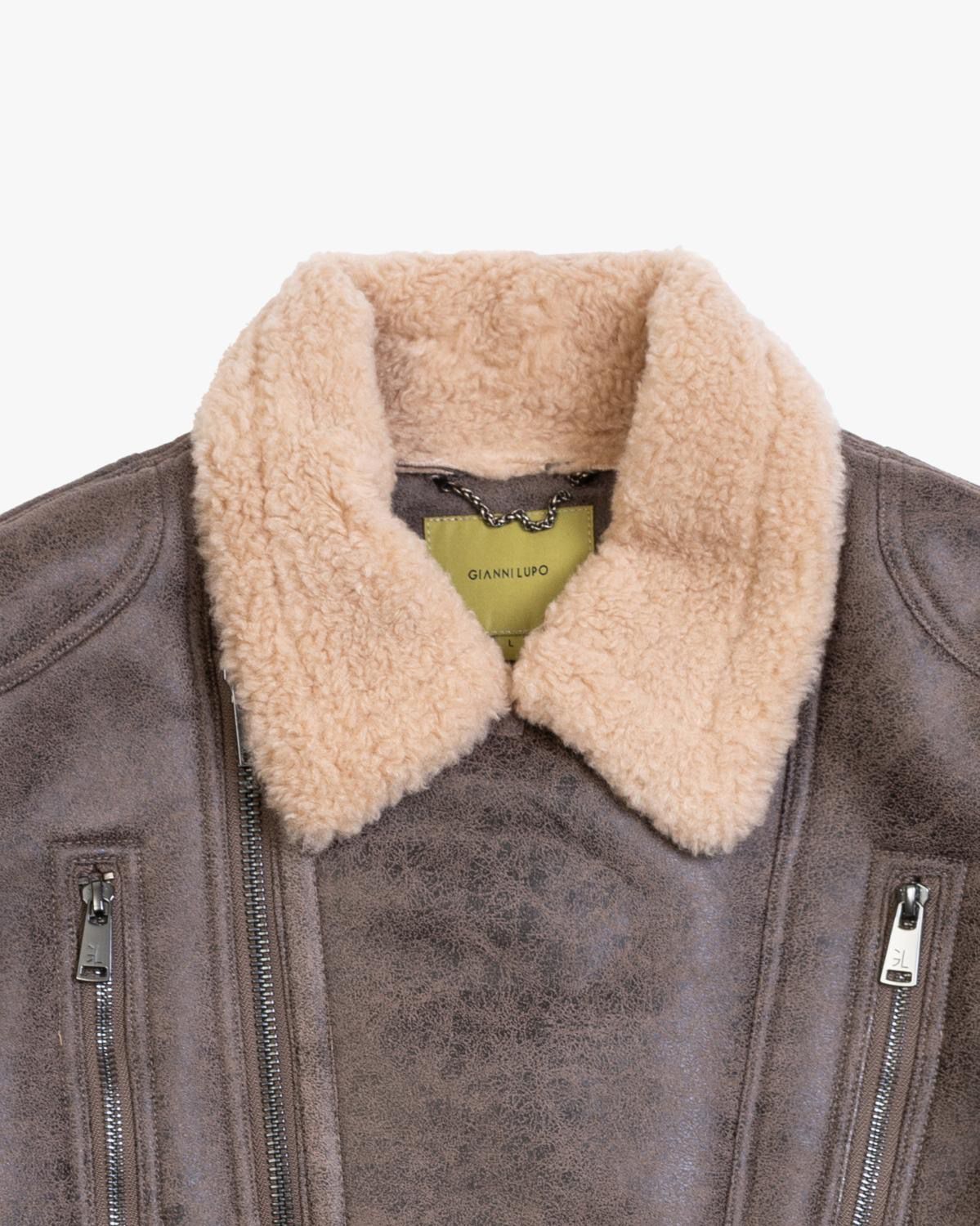 Cazadora montone tortora brown
