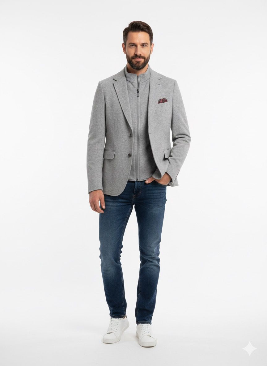 Americana gris tanger semi slim