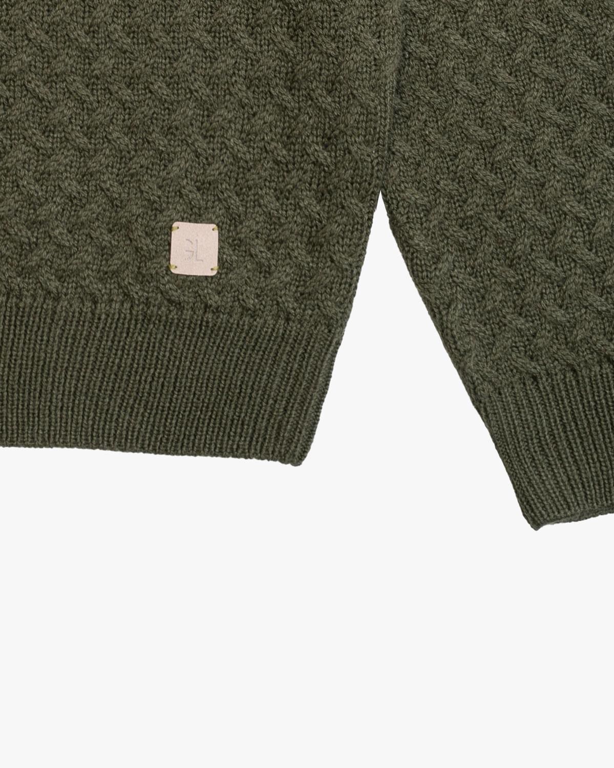 Jersey cuello vuelto kaki gianni