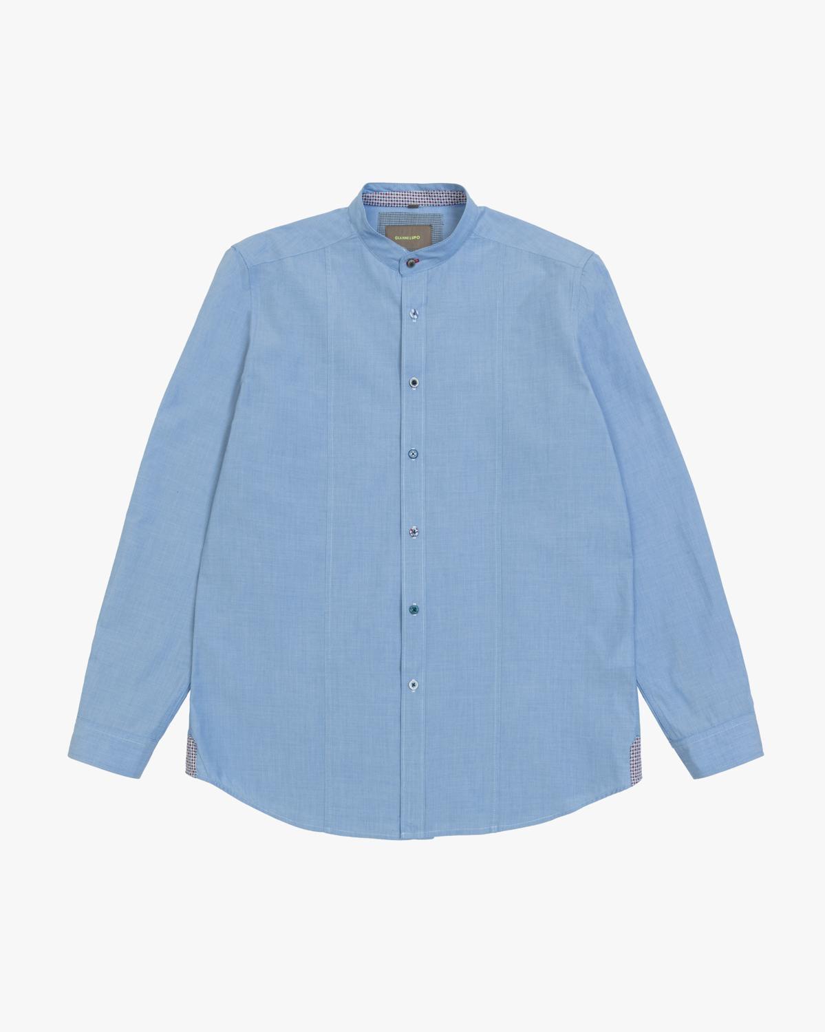 Camisa cuello mao azul Gianni Lupo