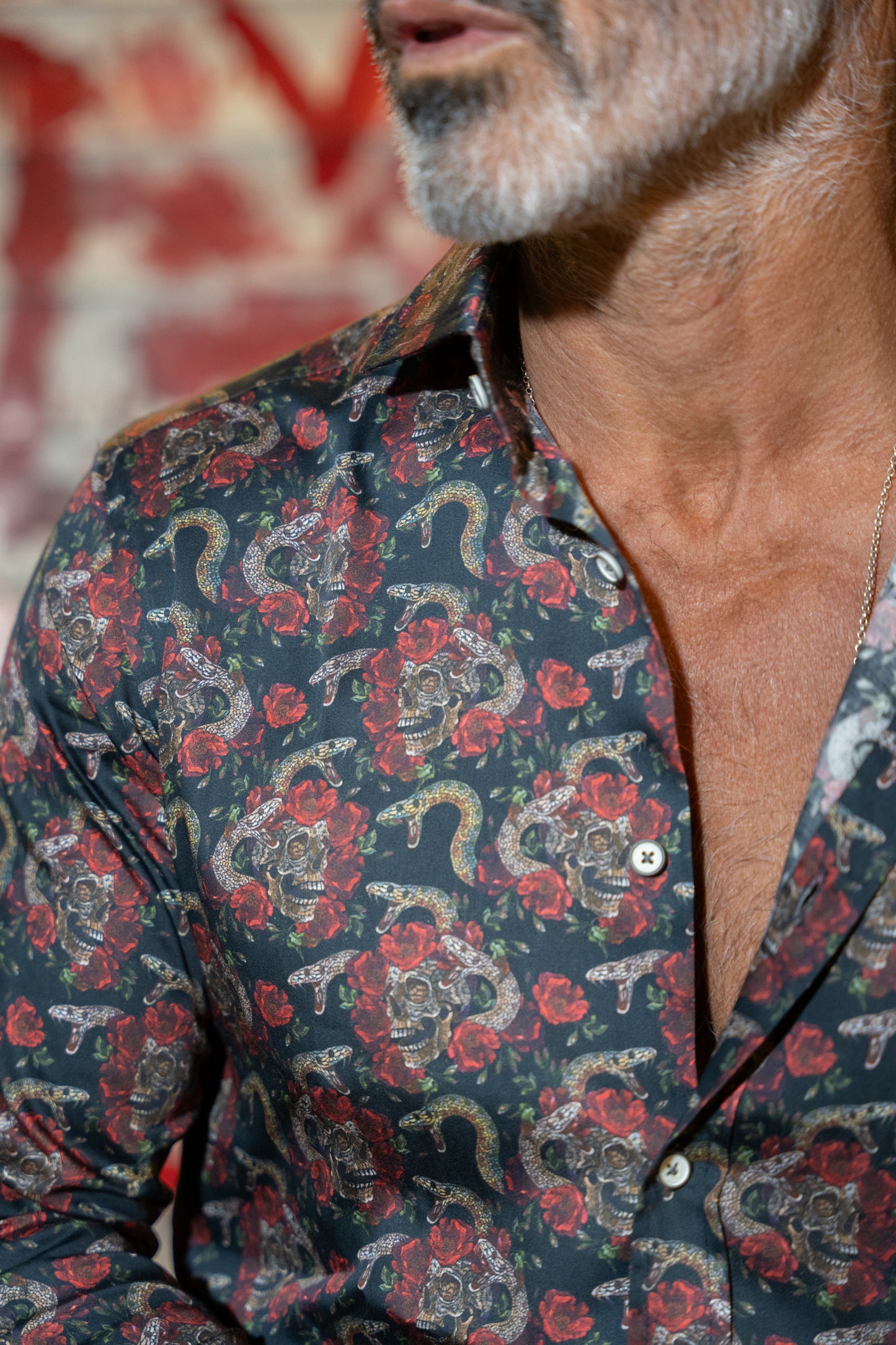 Camisa Montesco serpientes y calaveras - INDOMITO108