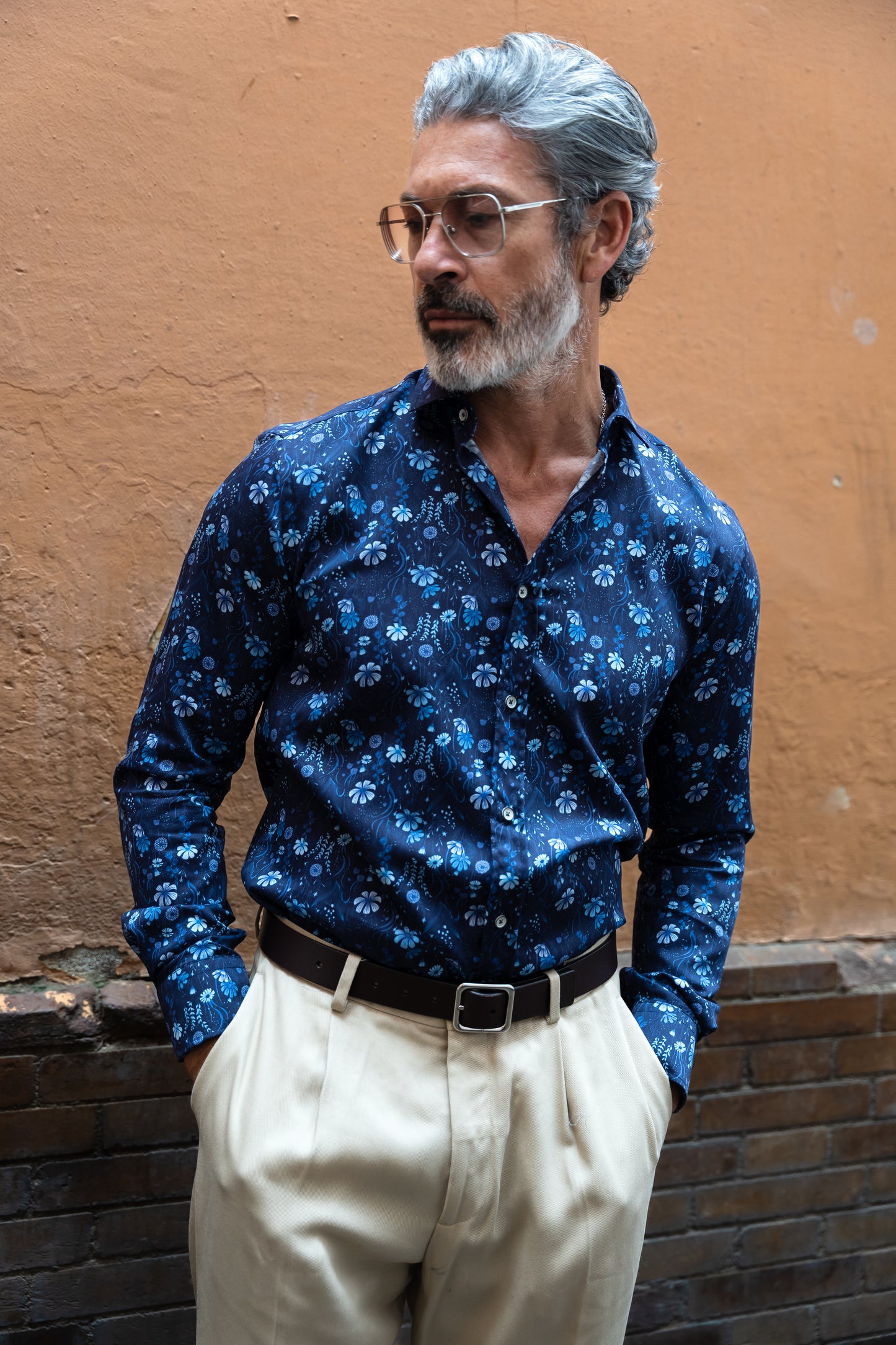 Camisa Monttesco margarita azul
