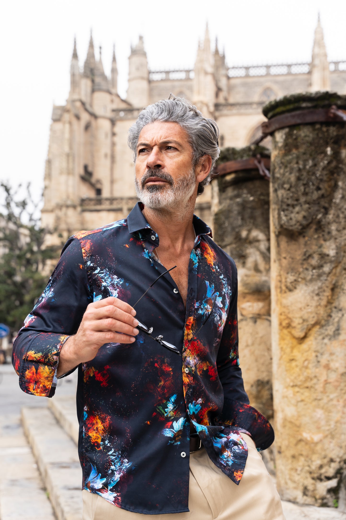 Camisa Monttesco fuego chamomiles