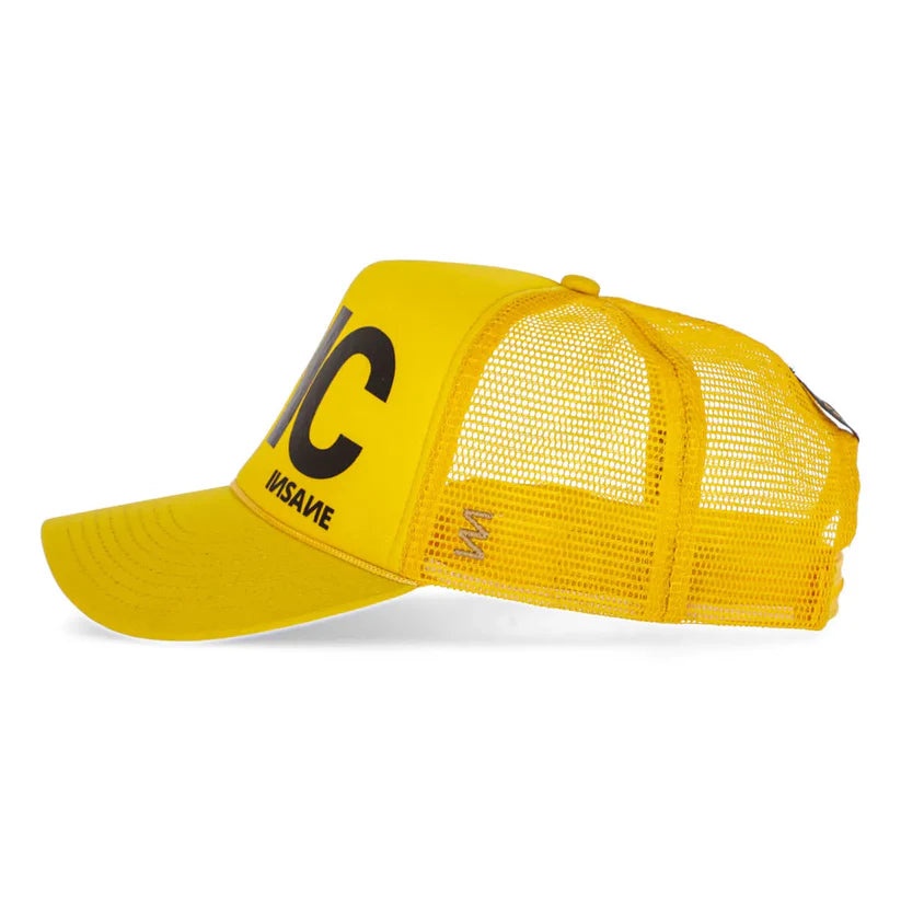 WOW CAP TRUCKER YELLOW & BLUE GLITTER