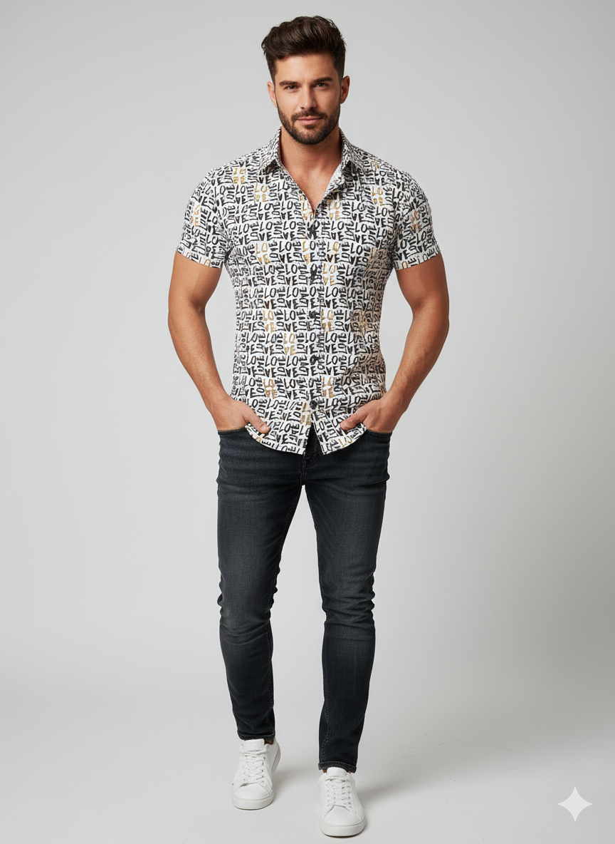 Camisa manga corta Virtual 1856 Love