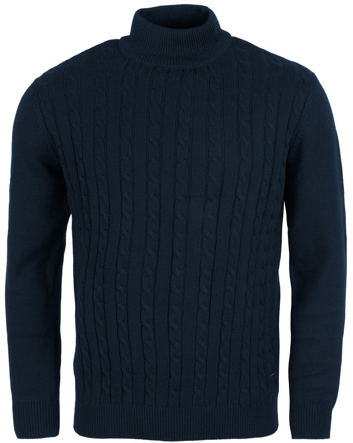 Jersey azul marino trenzado