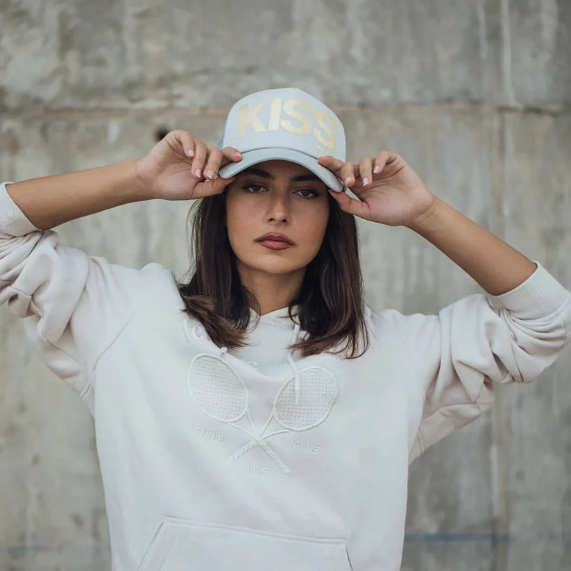 WOW CAP TRUCKER YELLOW & BLUE GLITTER
