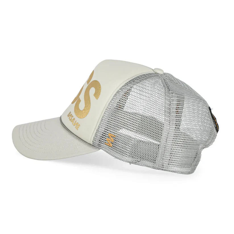 WOW CAP TRUCKER YELLOW & BLUE GLITTER