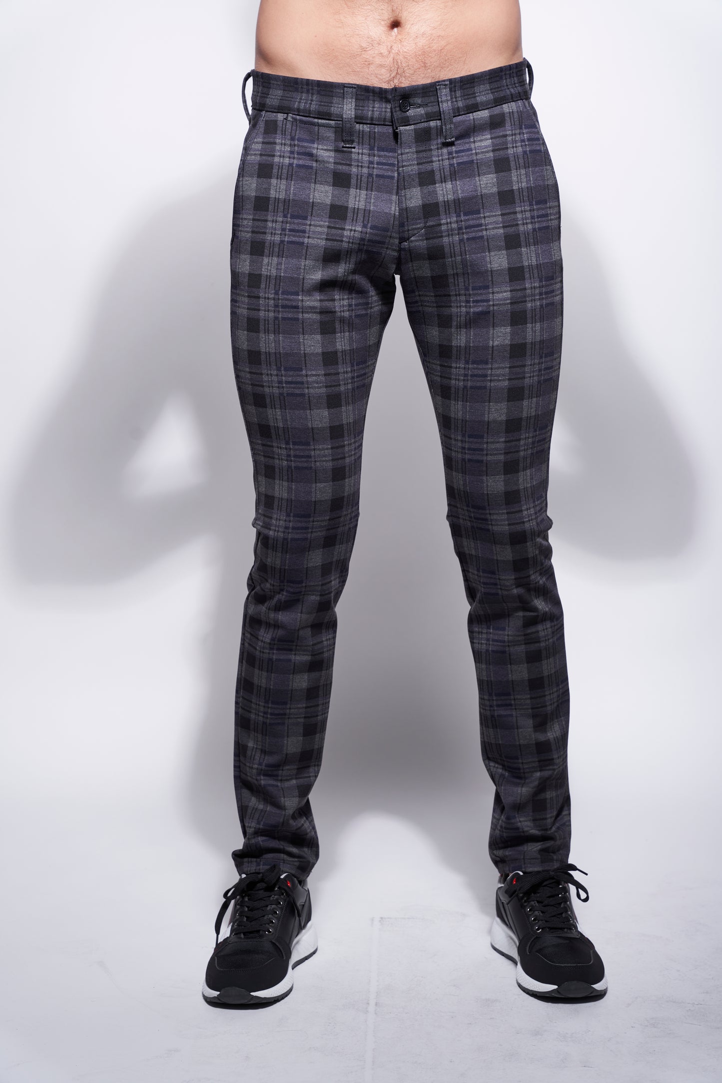 Pantalón Virtual Slim cuadro negro square