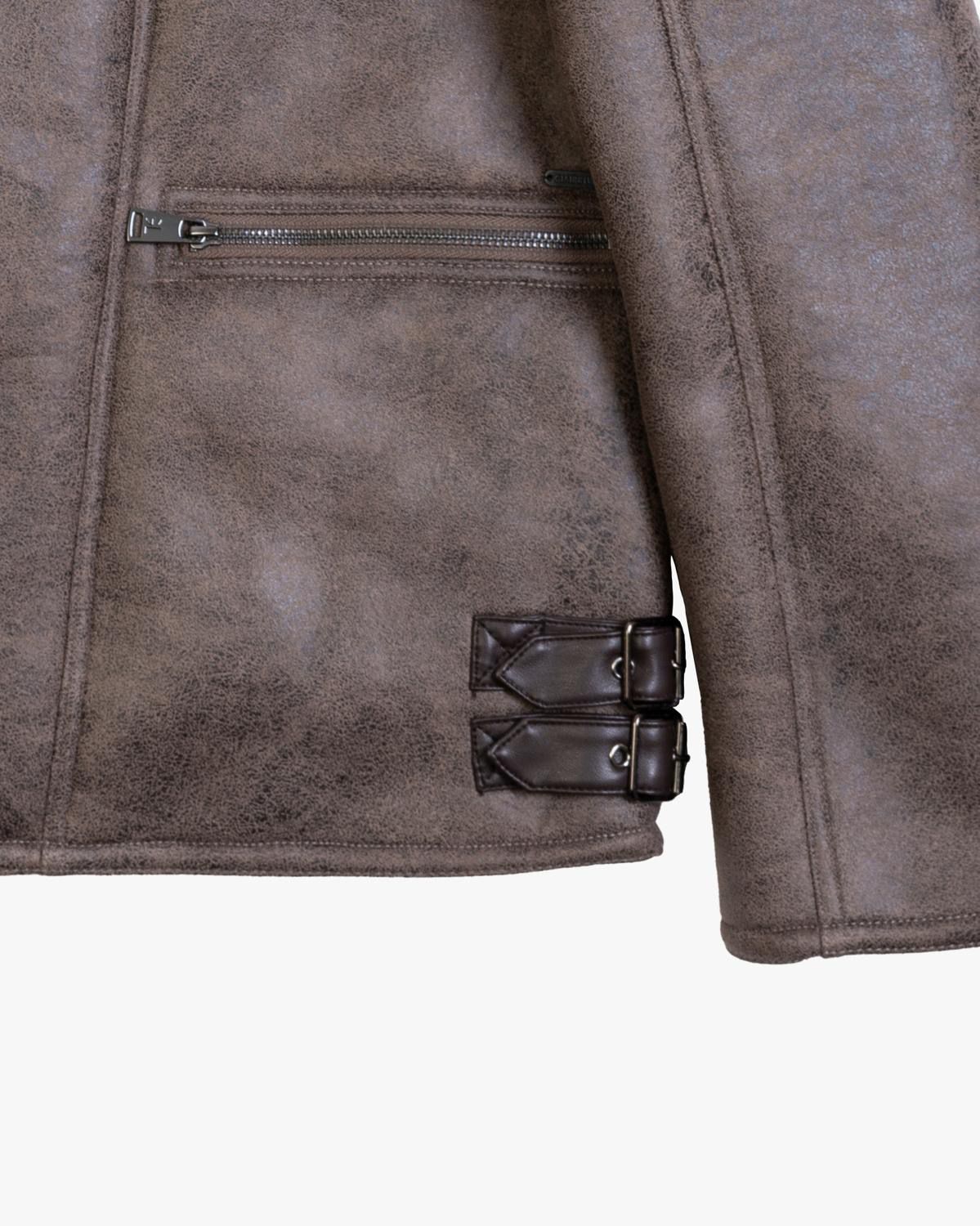 Cazadora montone tortora brown