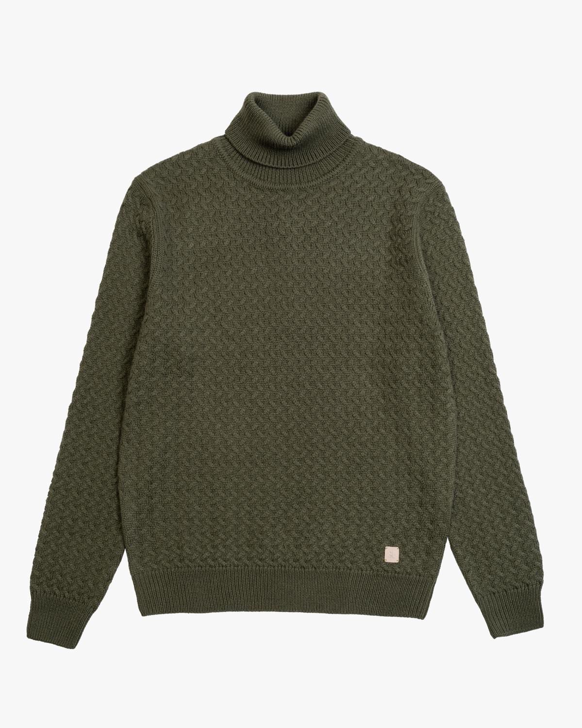 Jersey cuello vuelto kaki gianni