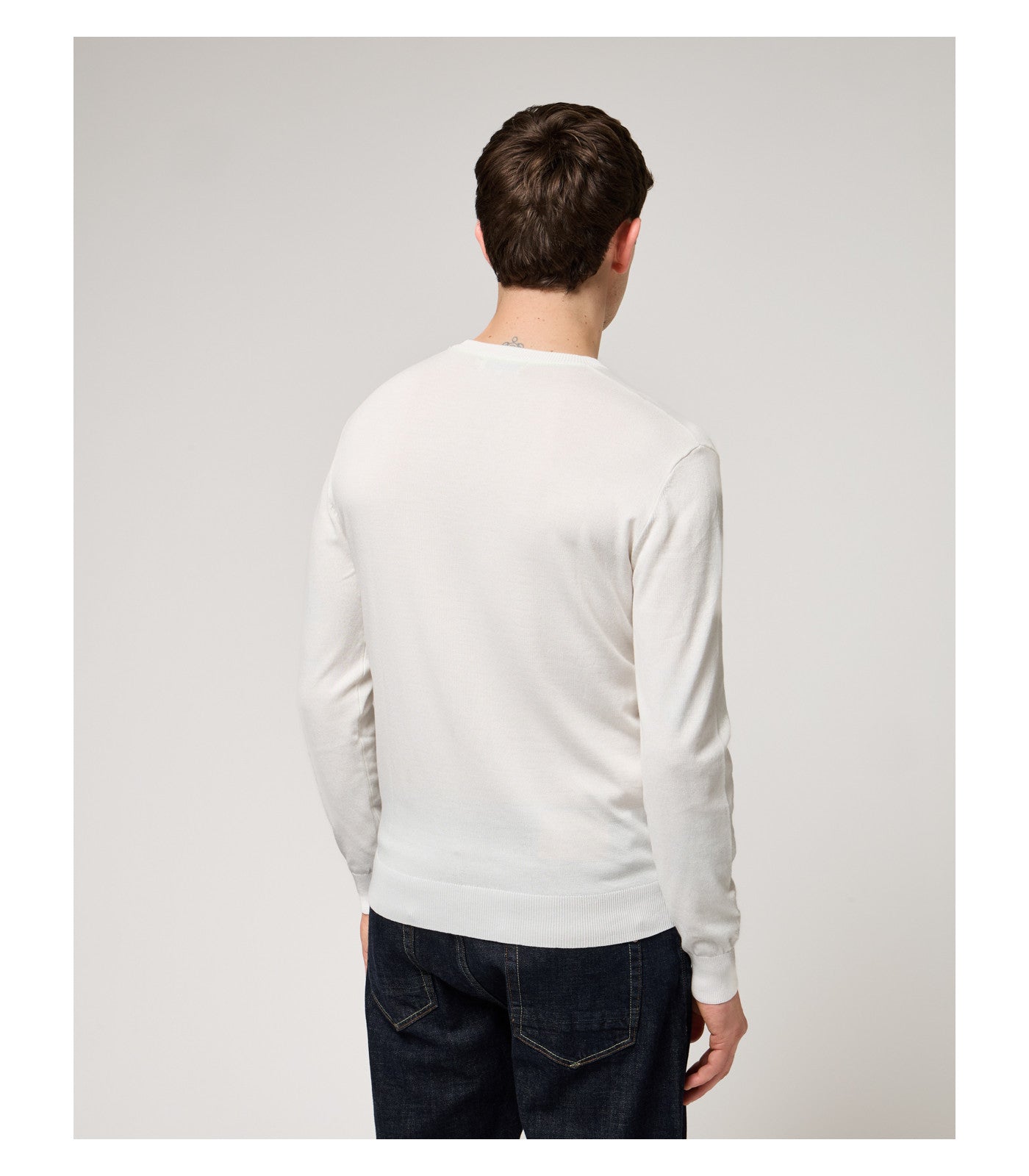 Camiseta de punto manga larga Gianni blanca