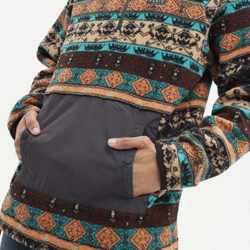 SUDADERA POLAR DALTON Brown Turquoise