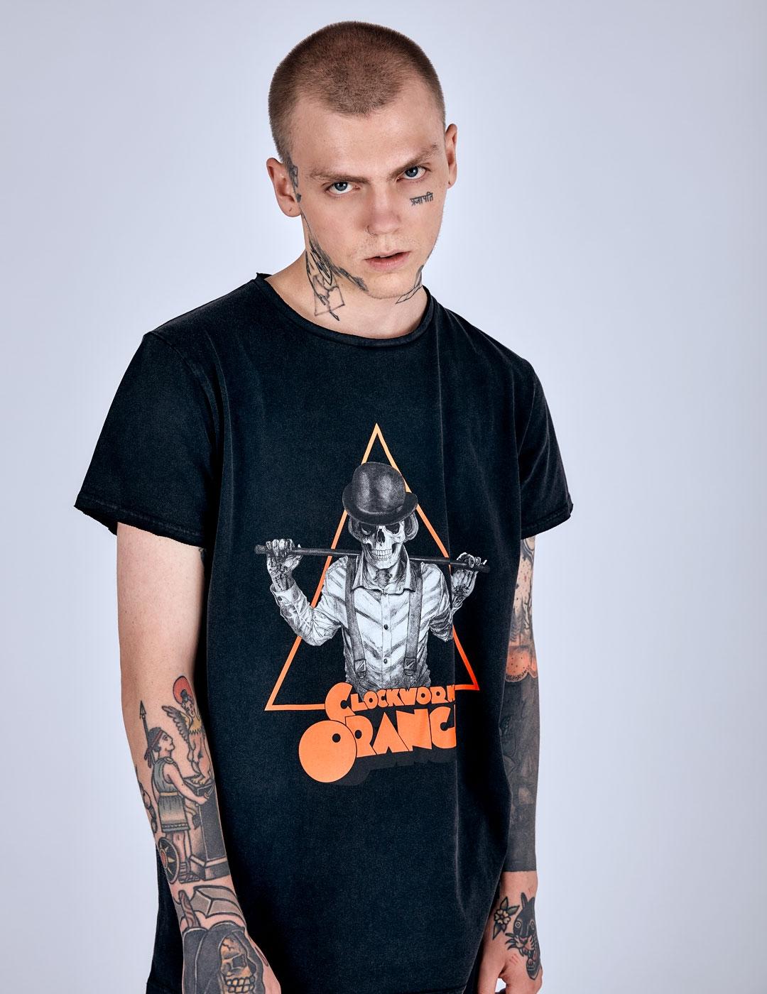 Camiseta Naranja mecanica Le Crane - INDOMITO108