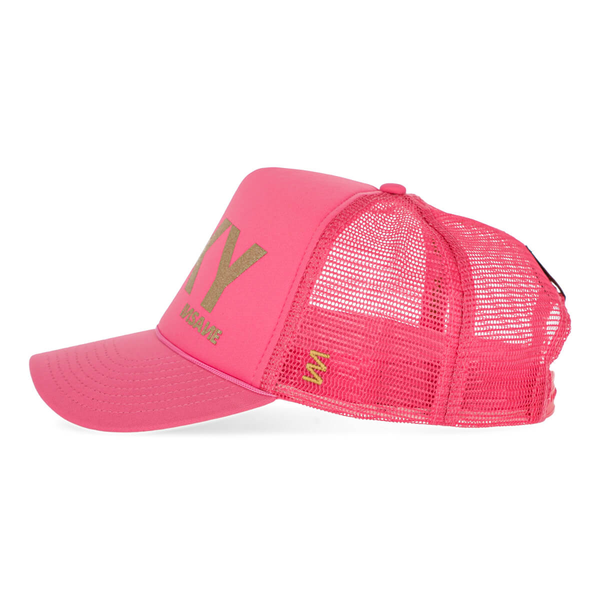 Gorra sexy trucker fuchsia & gold - INDOMITO108