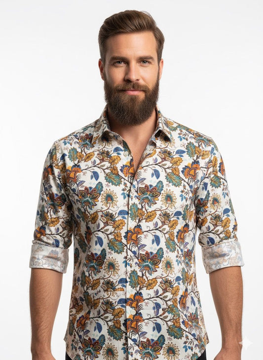 Camisa Monttesco flor ameba