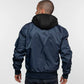 Chaqueta bomber de aviador azul navy