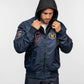 Chaqueta bomber de aviador azul navy