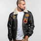 Chaqueta de cuero estilo aviador