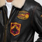 Chaqueta de cuero estilo aviador