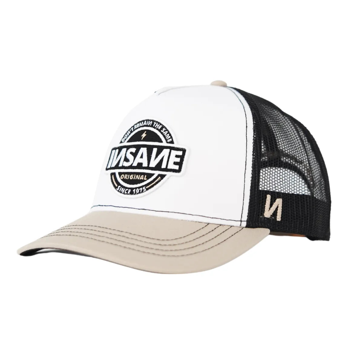 Gorra Insane trucker BEIGE & WHITE - INDOMITO108