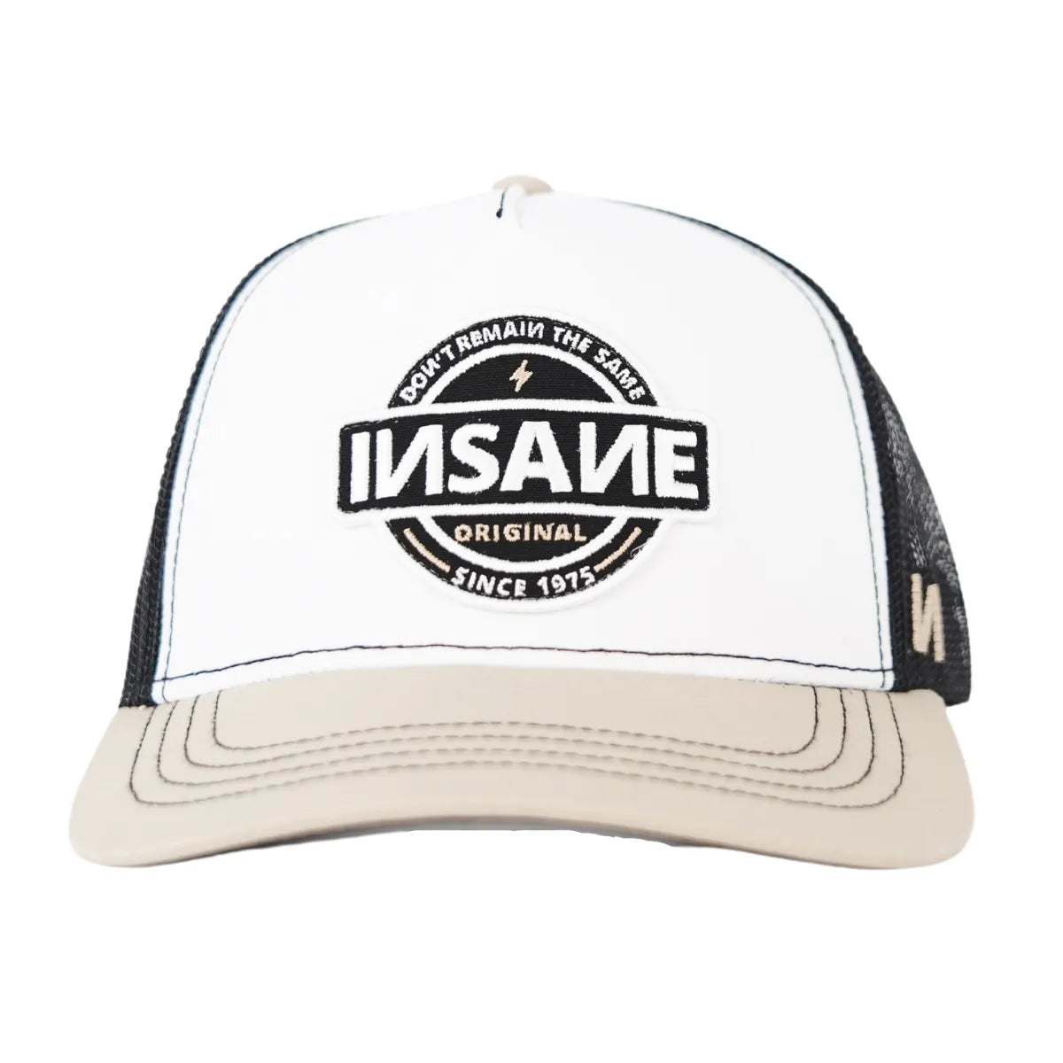 Gorra Insane trucker BEIGE & WHITE - INDOMITO108