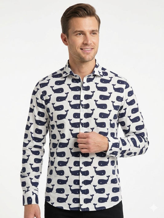 Camisa Estampada Whale Monttesco