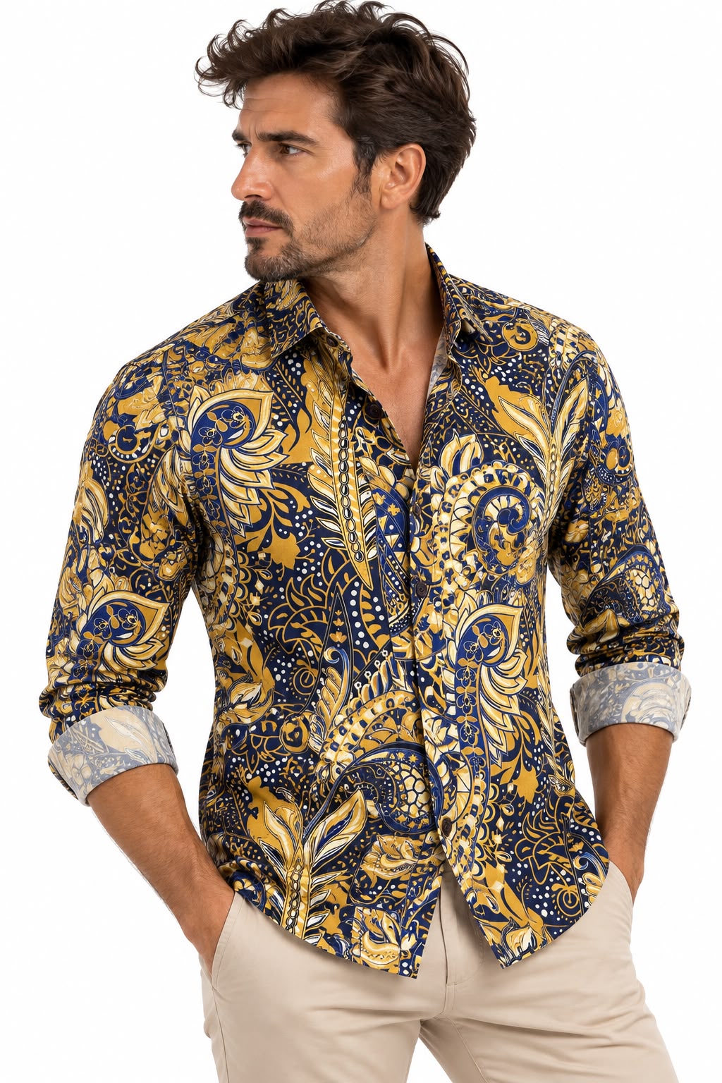 Camisa Estampada Monttesco picaso - 100% Algodón