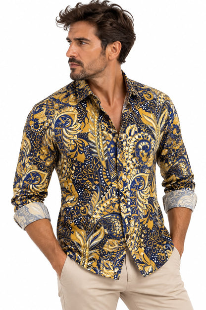 Camisa Estampada Monttesco picaso - 100% Algodón