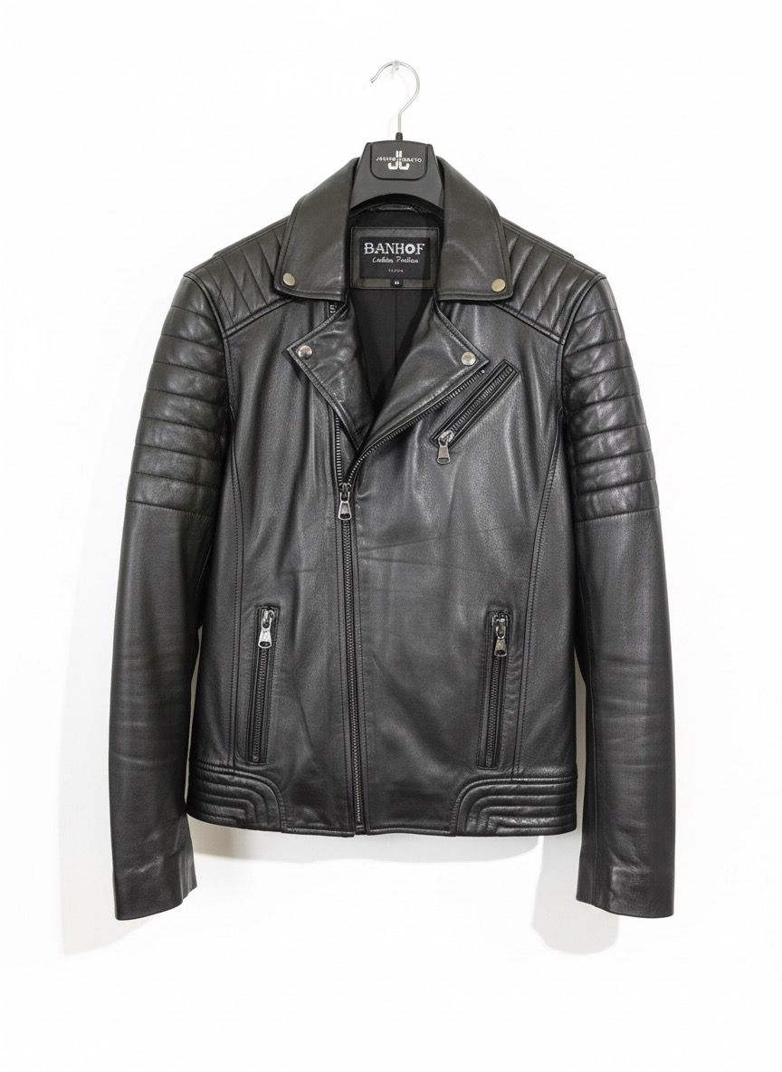 Cazadora de piel perfecto negro