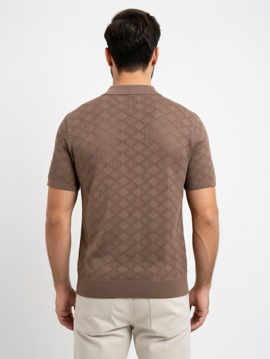 Polo de punto texturizado Gianni Lupo