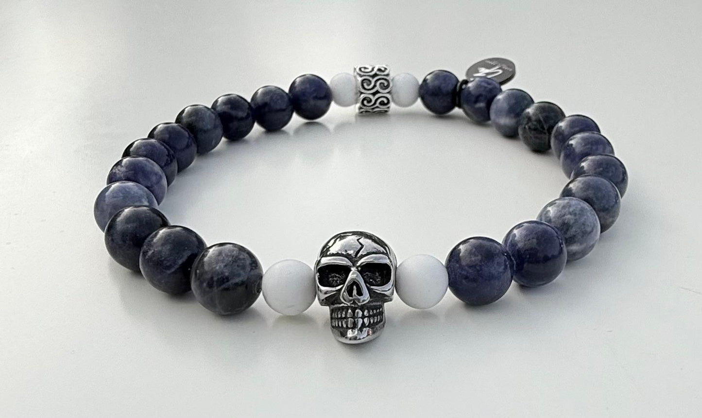 Pulsera gamadeinibiza blue skull