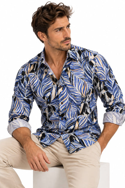 Camisa Estampada Monttesco flora - 100% Algodón