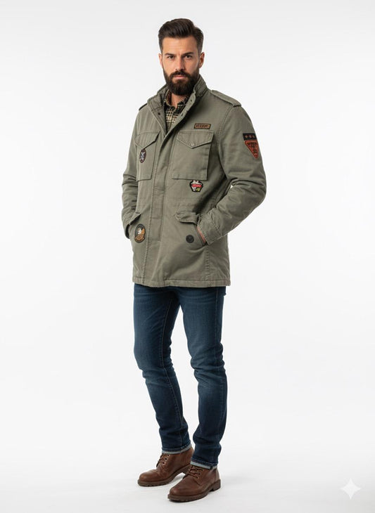 Parka militar gianni con parches