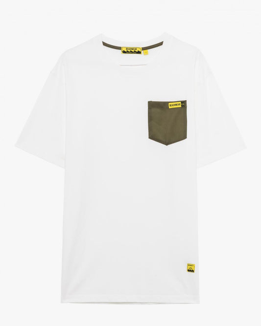 Camiseta Gianni Lupo con bolsillo verde kaki