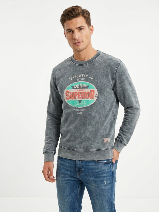 Sudadera Gianni Lupo Vintage Denim Washed