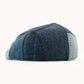 Boina cuadro blu 100% lana