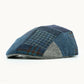 Boina cuadro blu 100% lana