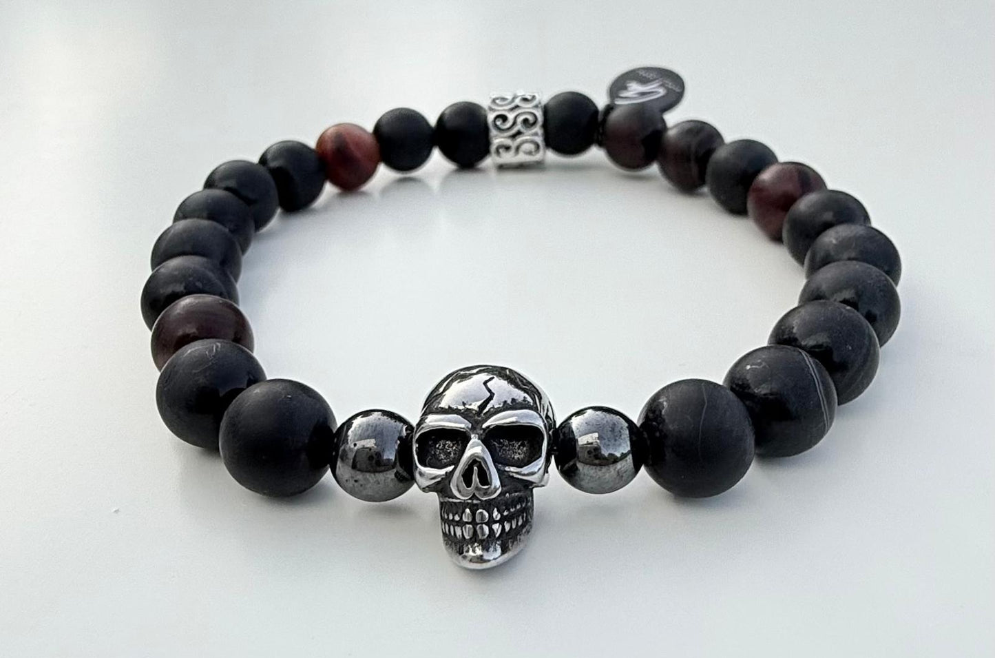 Pulsera gamadeinibiza calavera marrón