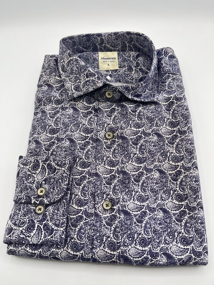 Camisa estampada de hombre Monttesco cachemira