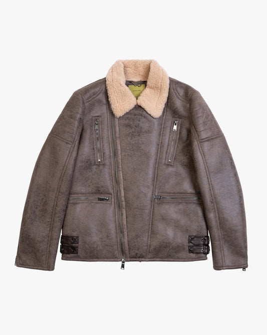 Cazadora montone tortora brown