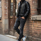 Chaqueta bomber negra gianni