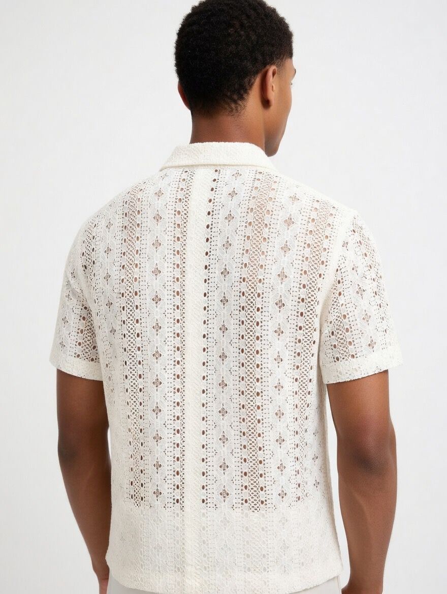 Camisa manga corta Gianni calado