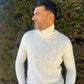 Jersey cuello CISNE de LANA made in Spain brownjury