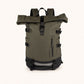 Mochila Urbana Impermeable con Cierre Roll Top Kaki HUSH ROLL BACKPACK KHAKI